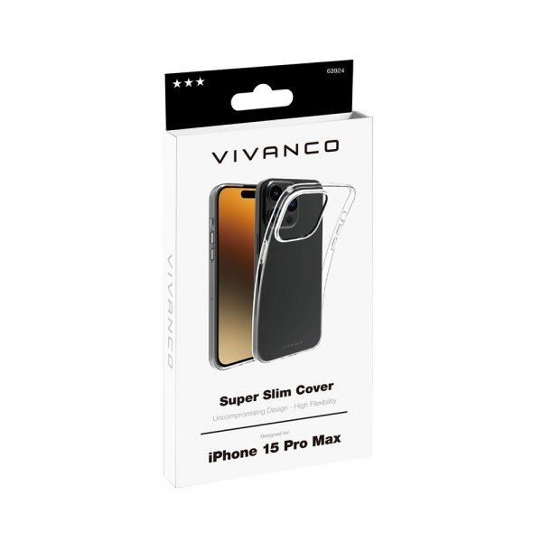Vivanco iPhone 15 Pro Max Cover Slim TPU Transparent