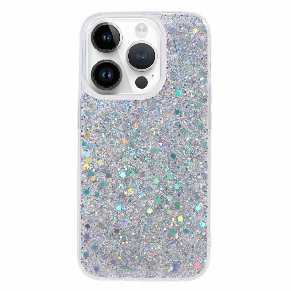 Nordic Covers iPhone 15 Pro Max Cover Sparkle Series Stardust Silver