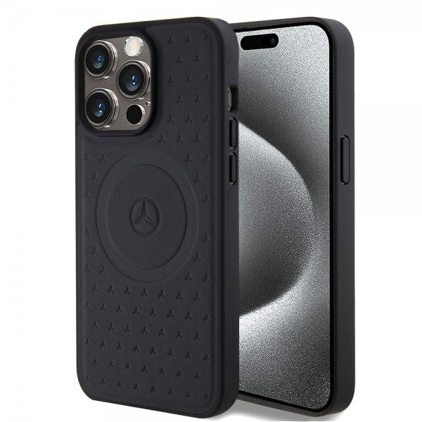 Mercedes Benz iPhone 15 Pro Max Cover Star Pattern MagSafe Sort