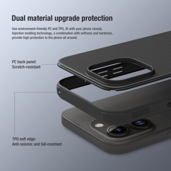 Nillkin iPhone 15 Pro Max Cover Super Frosted Shield Pro Blå