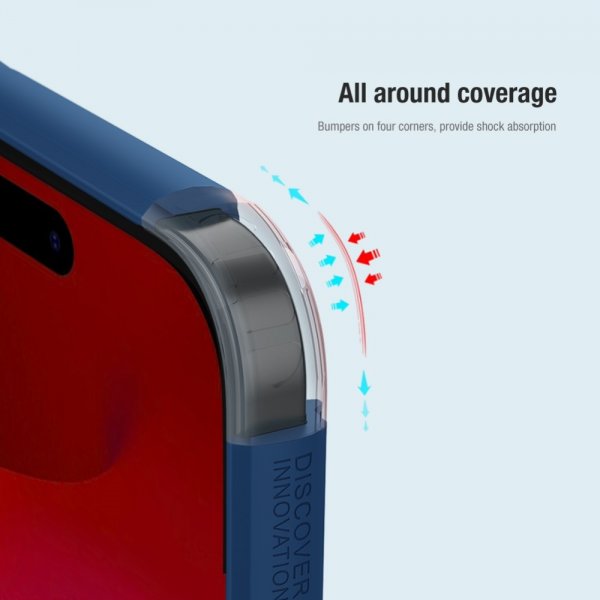 Nillkin iPhone 15 Pro Max Cover Super Frosted Shield Pro Blå