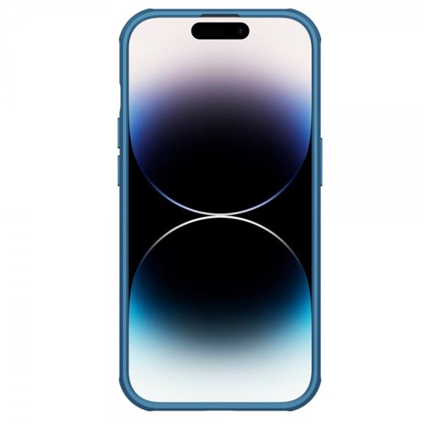 Nillkin iPhone 15 Pro Max Cover Super Frosted Shield Pro Logo Hole Blå