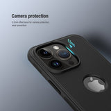Nillkin iPhone 15 Pro Max Cover Super Frosted Shield Pro Logo Hole Blå