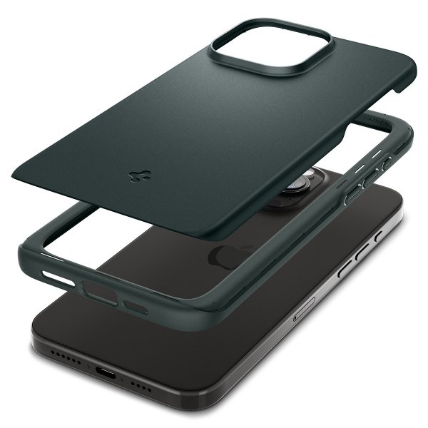 Spigen iPhone 15 Pro Max Cover Thin Fit Abyss Green