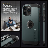 Spigen iPhone 15 Pro Max Cover Tough Armor MagFit Abyss Green