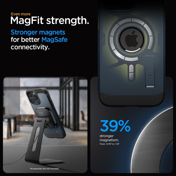 Spigen iPhone 15 Pro Max Cover Tough Armor MagFit Metal Slate