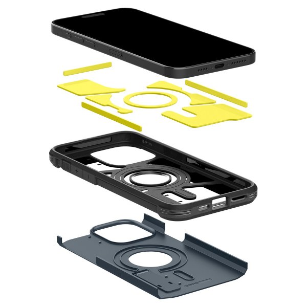 Spigen iPhone 15 Pro Max Cover Tough Armor MagFit Metal Slate