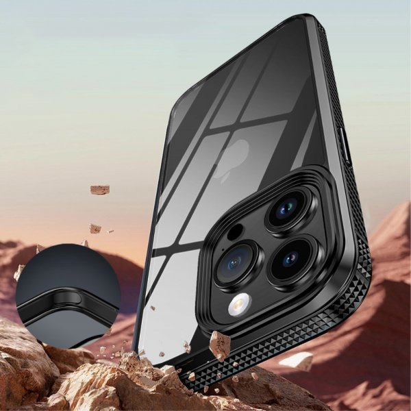 Ipaky iPhone 15 Pro Max Cover Gennemsigtig Bagside Lilla