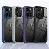 Ipaky iPhone 15 Pro Max Cover Gennemsigtig Bagside Lilla