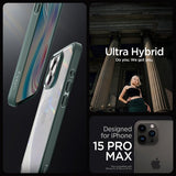 Spigen iPhone 15 Pro Max Cover Ultra Hybrid Abyss Green