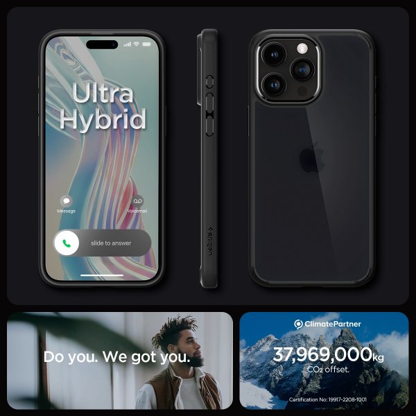 Spigen iPhone 15 Pro Max Cover Ultra Hybrid Frost Black