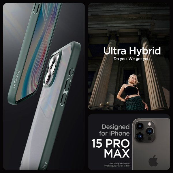 Spigen iPhone 15 Pro Max Cover Ultra Hybrid Frost Green
