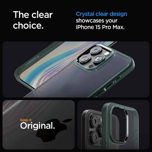 Spigen iPhone 15 Pro Max Cover Ultra Hybrid Frost Green
