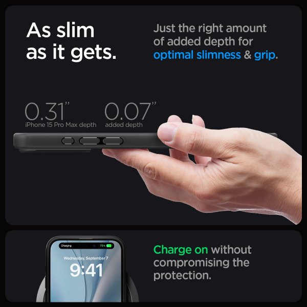 Spigen iPhone 15 Pro Max Cover Ultra Hybrid MagFit Frost Black