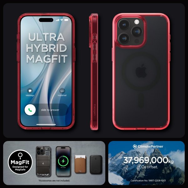 Spigen iPhone 15 Pro Max Cover Ultra Hybrid MagFit Frost Deep Red