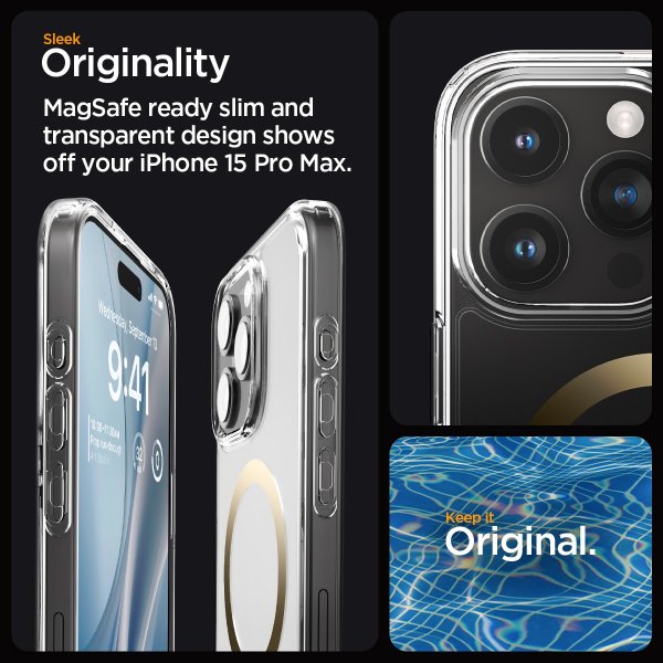 Spigen iPhone 15 Pro Max Cover Ultra Hybrid MagFit Guld