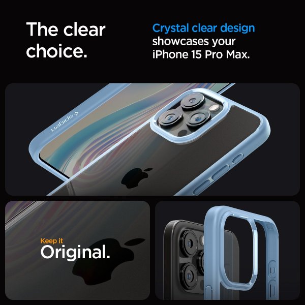 Spigen iPhone 15 Pro Max Cover Ultra Hybrid Sierra Blue