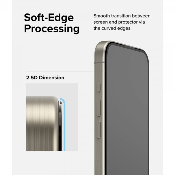 Ringke iPhone 15 Pro Max Skærmbeskyttelse Easy Slide 2-pak