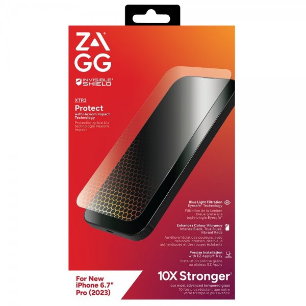 ZAGG InvisibleShield iPhone 15 Pro Max Skærmbeskyttelse Glass XTR3