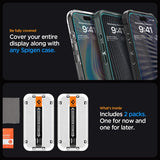 Spigen iPhone 15 Pro Max Skærmbeskyttelse GLAS.tR EZ Fit 2-pak