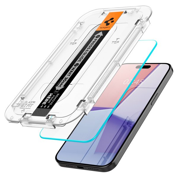Spigen iPhone 15 Pro Max Skærmbeskyttelse GLAS.tR EZ Fit 2-pak