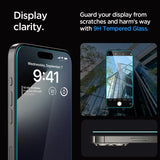 Spigen iPhone 15 Pro Max Skærmbeskyttelse GLAS.tR EZ Fit 2-pak