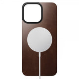 Nomad iPhone 15 Pro Max Skin Magnetic læderbagside Horween Rustic Brown