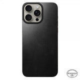 Nomad iPhone 15 Pro Max Skin Magnetic Leather Back Horween Sort