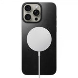 Nomad iPhone 15 Pro Max Skin Magnetic Leather Back Horween Sort
