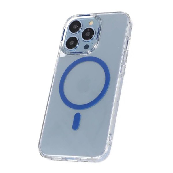 iPhone 15 Pro Max Cover TPU MagSafe Blå