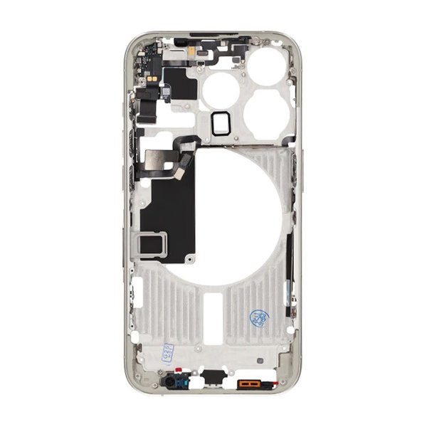 iPhone 15 Pro Mellemramme med smådele OEM - Titaniumhvid