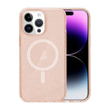 iPhone 15 Pro Cover Glitter MagSafe Guld