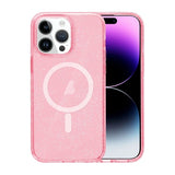 iPhone 15 Pro Cover Glitter MagSafe Pink