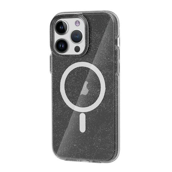 iPhone 15 Pro Cover Glitter MagSafe Sort