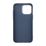 iPhone 15 Pro Cover Kulfibermønster Blå