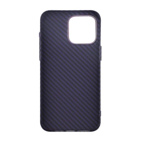 iPhone 15 Pro Cover Kulfiber Mønster Lilla