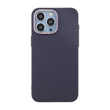 iPhone 15 Pro Cover Kulfiber Mønster Lilla
