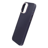 iPhone 15 Pro Cover Kulfiber Mønster Lilla