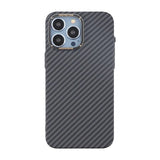 iPhone 15 Pro Cover Kulfiber Mønster Sort