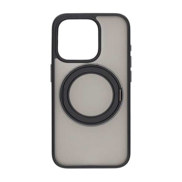 iPhone 15 Pro Cover Roterbart MagSafe Stativ Sort