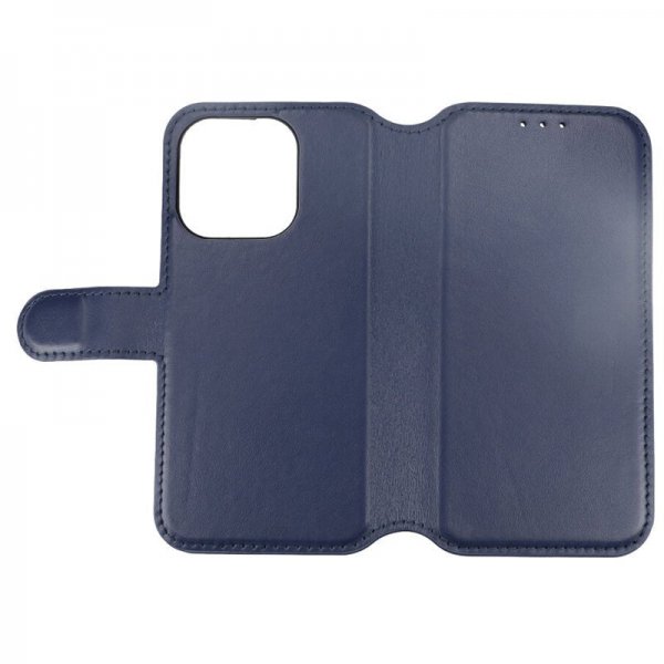 Rvelon iPhone 15 Pro Cover Ægte Læder Blå