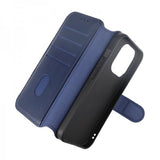 Rvelon iPhone 15 Pro Cover Ægte Læder Blå