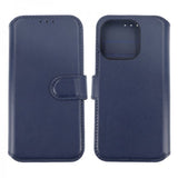Rvelon iPhone 15 Pro Cover Ægte Læder Blå