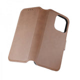 Rvelon iPhone 15 Pro Cover Ægte Læder Brun