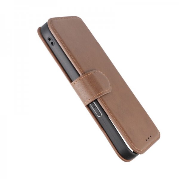 Rvelon iPhone 15 Pro Cover Ægte Læder Brun