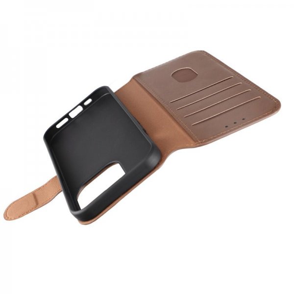 Rvelon iPhone 15 Pro Cover Ægte Læder Brun