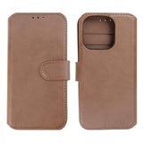 Rvelon iPhone 15 Pro Cover Ægte Læder Brun
