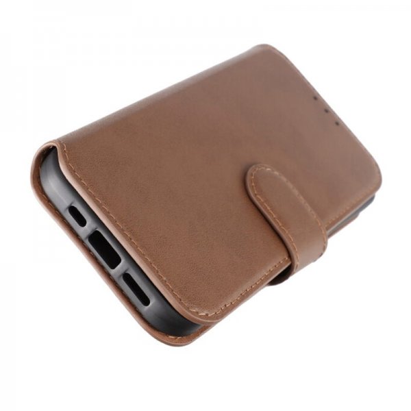 Rvelon iPhone 15 Pro Cover Ægte Læder Brun
