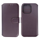 Rvelon iPhone 15 Pro Cover Ægte Læder Lilla