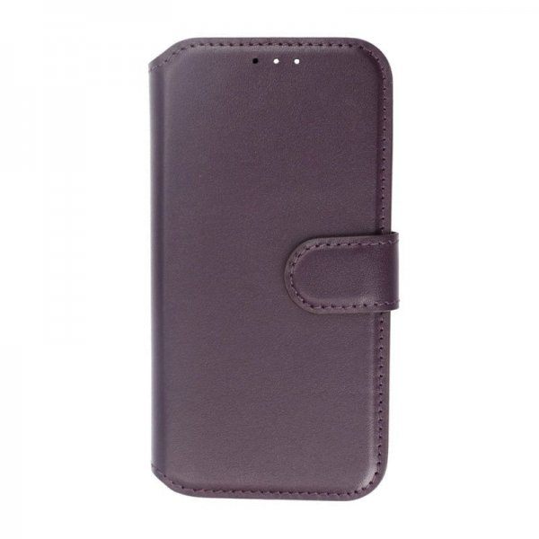 Rvelon iPhone 15 Pro Cover Ægte Læder Lilla